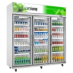绿零三门冷藏展示冰箱SGZ1580L3F 酒水饮料冷藏展示柜 超市展示冷柜