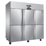 绿零六门风冷冷藏柜SGC-1.6L6F 不锈钢六门冰箱 风冷无霜冷藏保鲜柜