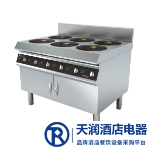 沁鑫四头电磁煲仔炉QX-D290-5KW 沁鑫电磁炉 大功率电磁炉 商用电磁炉  电磁厨房设备 不锈钢电磁厨房设备