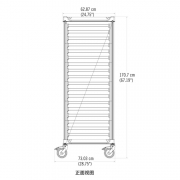 勘宝CAMBRO食品盘手推车GN1/1份盆车