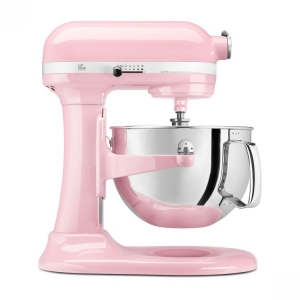 美国KitchenAid升降式厨师机5KSM6583CGU 凯膳怡5.7L 升粉色搅拌机