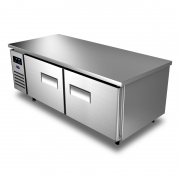银都二门平台冷冻柜QPF6738FS风冷无霜1.5米长750宽操作台冰箱