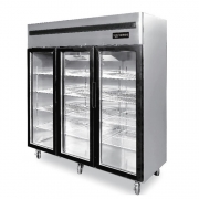 银都三门冷藏展示柜QCF6173S风冷无霜玻璃门冰箱陈列保鲜柜