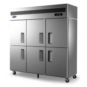 银都六门单温冷藏冰箱QBF6160RS风冷无霜冰柜不锈钢高身冷柜