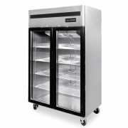 银都二门冷藏展示柜QCF6172S风冷无霜玻璃门冰箱陈列保鲜柜